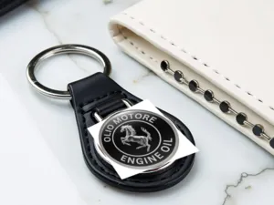 Ferrari Key Ring Leather Sturdy Modern Tuning Feel